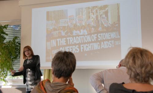 08 queerAltern Caring-Community-Workshop-2019 Gastreferentin-Dr-Dana-Mahr ©S.Meier gestaltungskiosk.ch